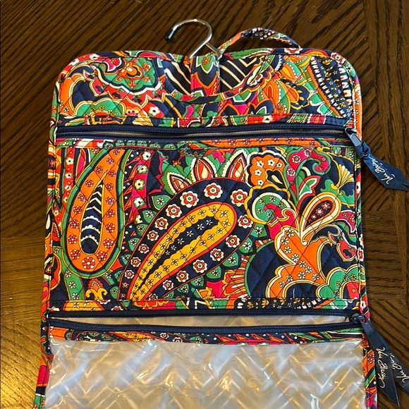 Vera Bradley Red and Orange Travel Bag with Venetian Paisley Pattern - Picture 3 of 11